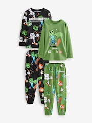 Black/Green Minecraft License Pyjamas 2 Pack (5-16yrs) - Image 4 of 12