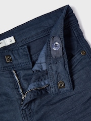Name It Blue Slim Fit Cotton Twill Chino Trousers With Adjustable Waist - Image 5 of 6