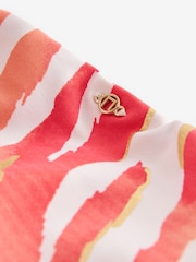 Pink Foil Zebra Print Roll Top Bikini Bottoms - Image 7 of 7