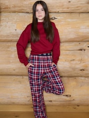 The Little Tailor Red Checked Flannel Relaxed Christmas Pyjamas - Image 1 of 4
