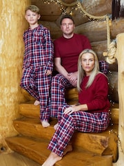The Little Tailor Red Checked Flannel Relaxed Christmas Pyjamas - Image 4 of 4