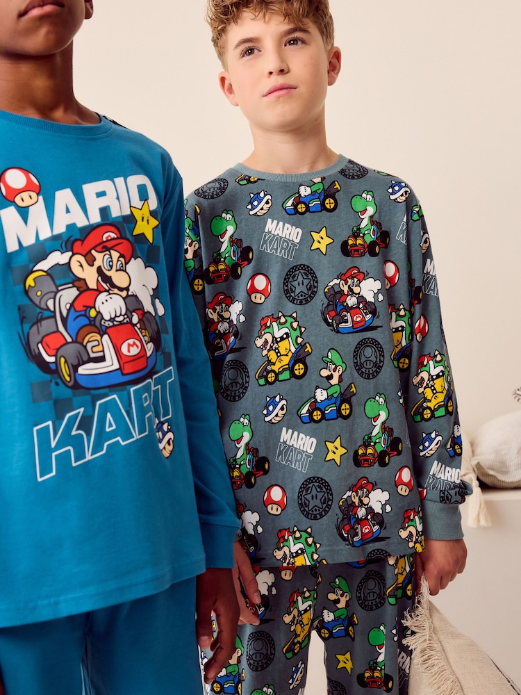 Mario Kart Vert/Bleu - Lot de 2 pyjamas de jogging (3-14 ans) - Image 3 of 5