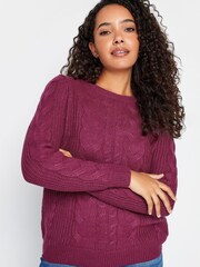 M&Co Pink Cable Jumper - Image 1 of 4