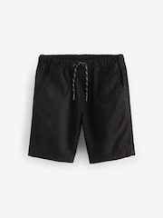 Black/White/Tan 3 Pack 100% Cotton Pull-On Shorts (3-16yrs) - Image 4 of 6