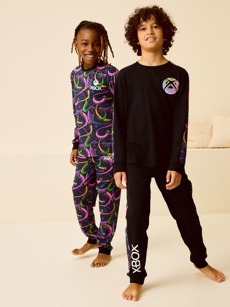 Xbox Black/Pink 2 Pack Long Sleeve Pyjamas (5-16yrs) - Image 3 of 11