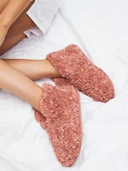 Pink Faux Fur Cosy Boot Slippers - Image 1 of 7