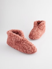 Pink Faux Fur Cosy Boot Slippers - Image 4 of 7