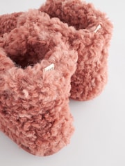 Pink Faux Fur Cosy Boot Slippers - Image 6 of 7