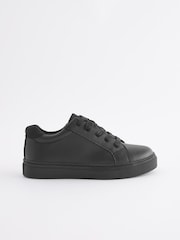 Black Standard Fit (F) Lace Up School Shoes - Image 2 of 5