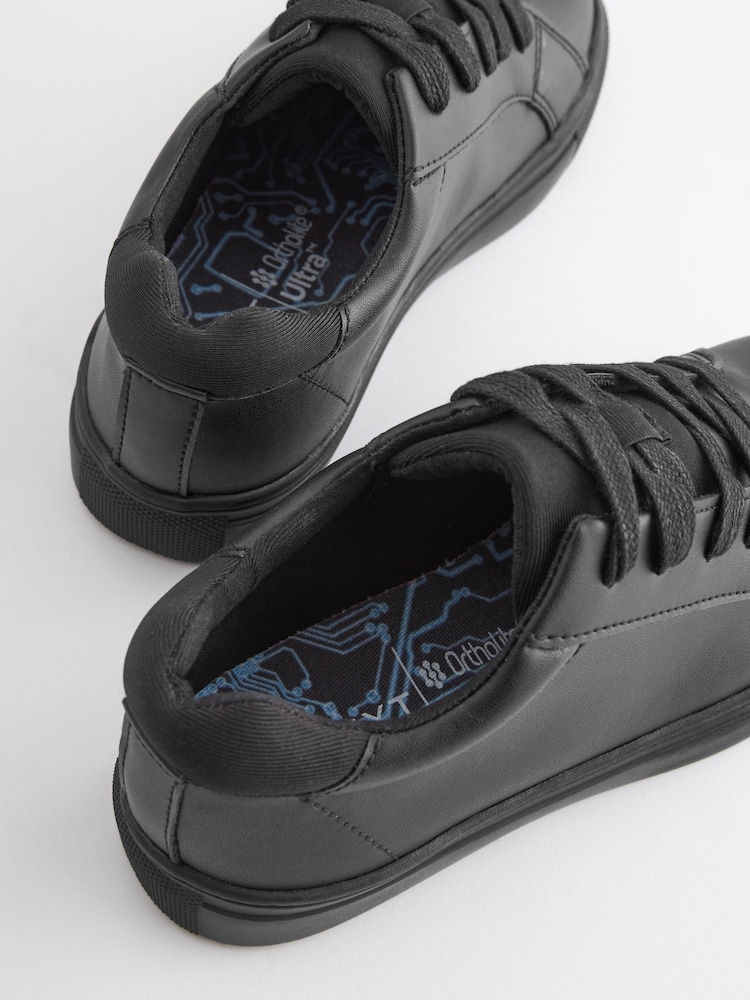 Black Standard Fit (F) Lace Up School Shoes - Image 5 of 5