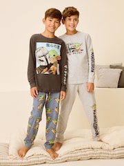 Grey Mandalorian 100% Cotton Long Sleeve Pyjamas 2 Pack (3-14yrs) - Image 1 of 10