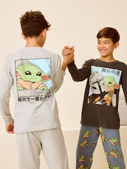 Grey Mandalorian 100% Cotton Long Sleeve Pyjamas 2 Pack (3-14yrs) - Image 3 of 10
