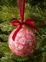 Cath Kidston Floral Print Decoupage Baubles Set of 7 - Image 3 of 4