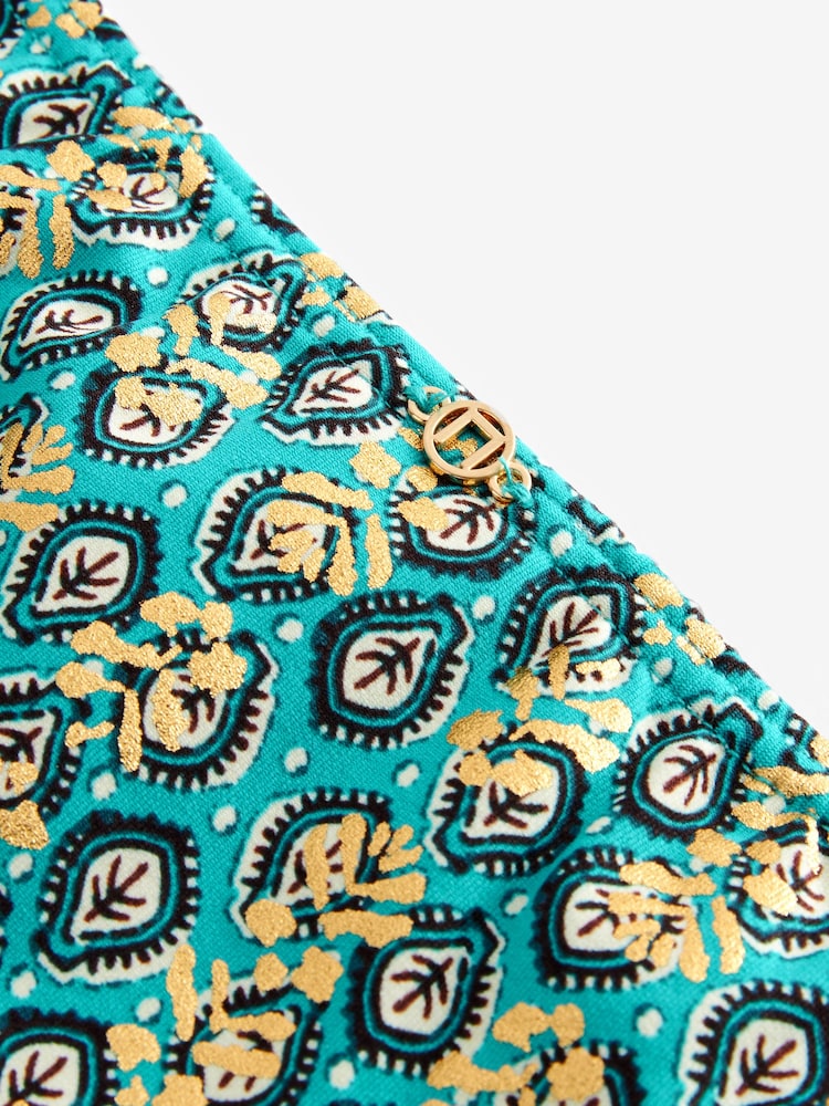 Grün/Blau Folienprint/Woodblock - Bikinihose - Bild 5 von 5 Grün/Blau Folienprint/Woodblock - Bikinihose - Bild 5 von 5