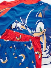 Blue/Red Sonic and Knuckles Long Leg Pyjamas 2 Pack (3-14yrs) - Image 6 of 8