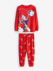 Blue/Red Sonic and Knuckles Long Leg Pyjamas 2 Pack (3-14yrs) - Image 7 of 8