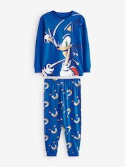Blue/Red Sonic and Knuckles Long Leg Pyjamas 2 Pack (3-14yrs) - Image 8 of 8