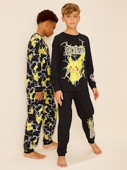 Pokémon Yellow/Black Long Sleeve Pyjamas 2 Pack (4-16yrs) - Image 1 of 10