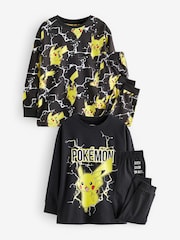 Pokémon Yellow/Black Long Sleeve Pyjamas 2 Pack (4-16yrs) - Image 6 of 10