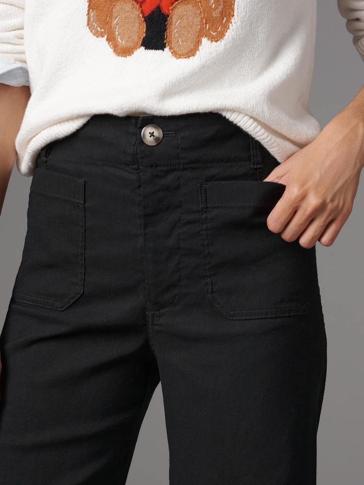 黑色 - Anthropologie Maeve The Colette Wide-Leg Trousers - 圖片 4/4