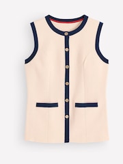 Boden Cream Crew Neck Milano Waistcoat - Image 6 of 7