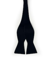 Savile Row Company Black Pure Silk Self Bow Tie - Image 2 of 3