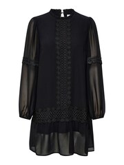 Kaffe Freya Chiffon Lace Ribbon Black Dress - Image 5 of 6