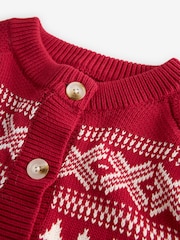 The Little Tailor kokvilnas ziemas Fairisle Ziemassvētku jaka - Attēls 10 no 10