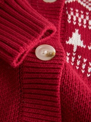 The Little Tailor kokvilnas ziemas Fairisle Ziemassvētku jaka - Attēls 9 no 10