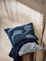 French Connection Navy Tangelo Tufted Cushion - Image 1 of 4