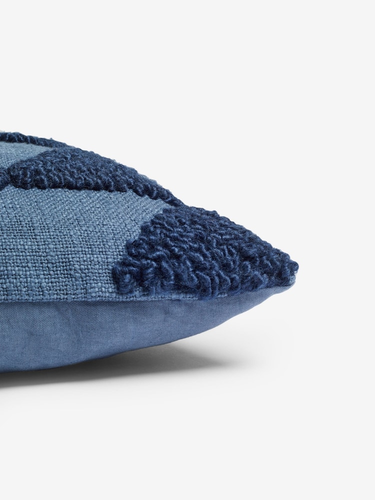 French Connection Navy Tangelo Tufted Cushion - Image 2 of 4