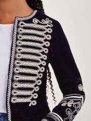 Monsoon Blue Maya Embroidery Military Jacket - Image 4 of 5