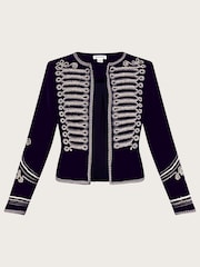 Monsoon Blue Maya Embroidery Military Jacket - Image 5 of 5