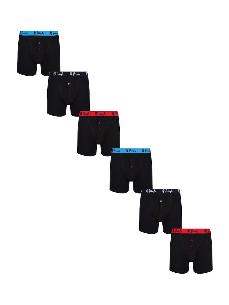 Pringle Black Button Fly Boxers Multi Pack - Image 2 of 3