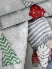 Catherine Lansfield Christmas Gonks Cosy and Warm Fleece Throw - Imagem 3 de 5