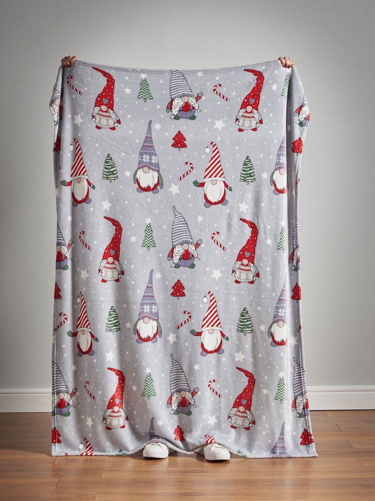 Catherine Lansfield Christmas Gonks Cosy and Warm Fleece Throw - Imagem 5 de 5