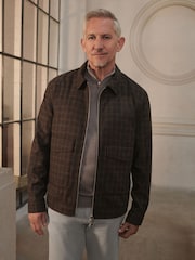 Brown Nova Fides Wool Blend Check Shacket - Image 1 of 7