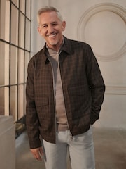 Brown Nova Fides Wool Blend Check Shacket - Image 2 of 7