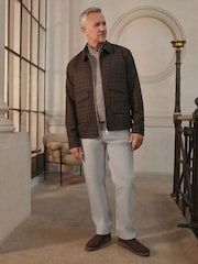 Brown Nova Fides Wool Blend Check Shacket - Image 3 of 7