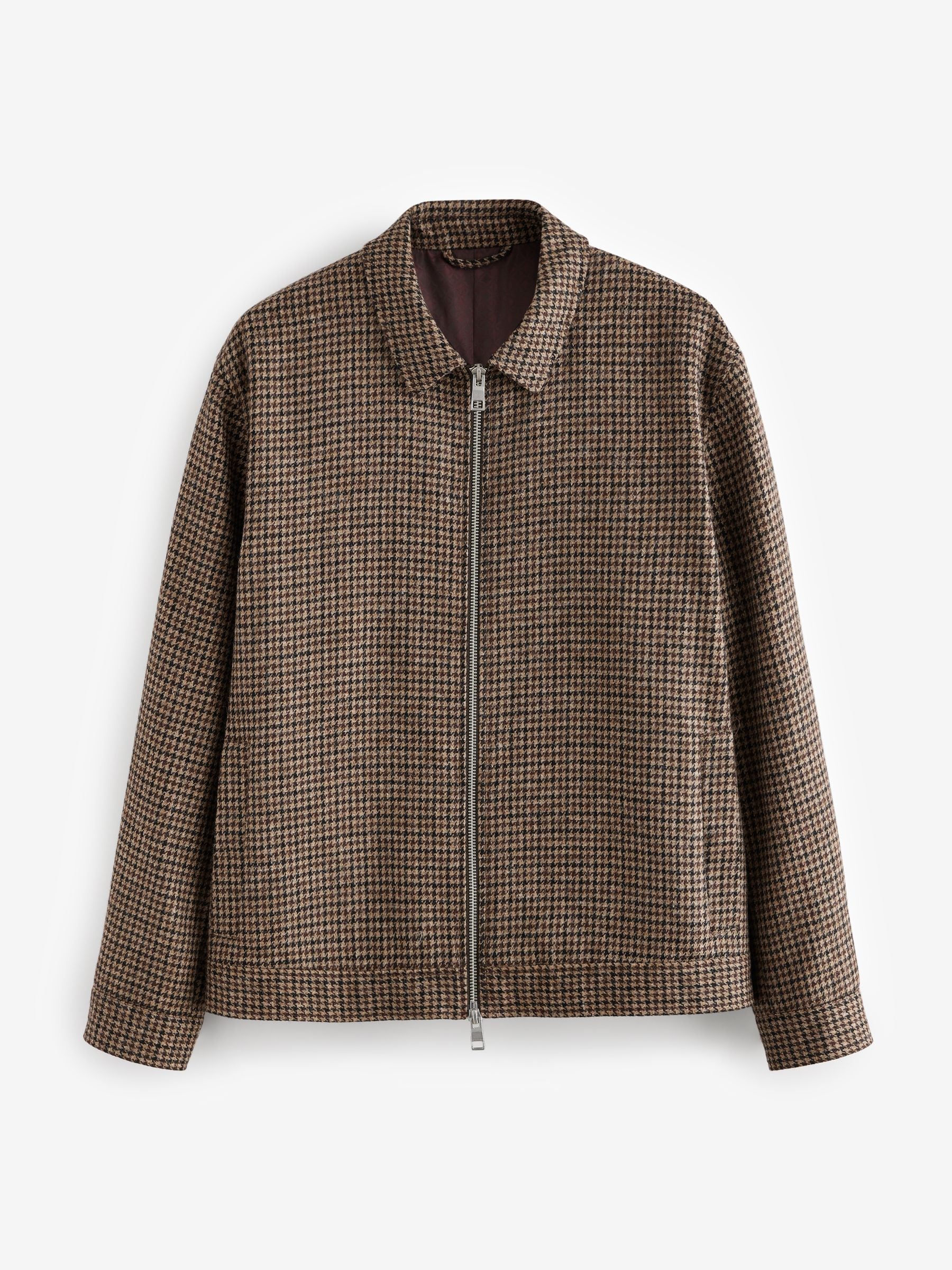 Buy Brown Signature Moon's British Wool Dogtooth Jacket from Next