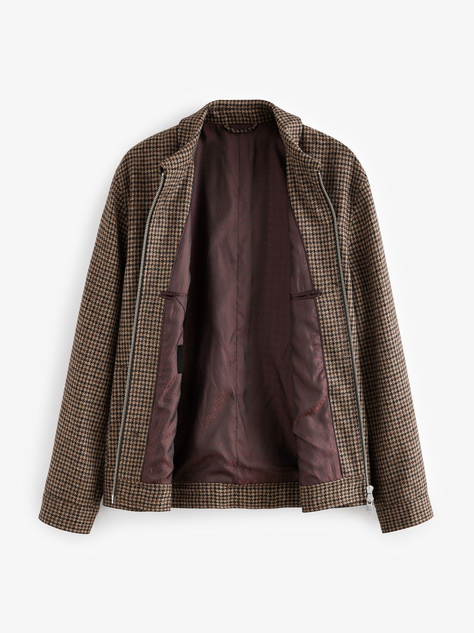 Buy Brown Signature Moon's British Wool Dogtooth Jacket from Next
