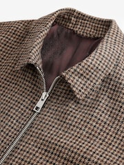 Brown Signature Moon's British Wool Dogtooth Shacket - Image 14 of 16