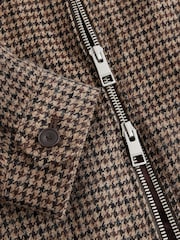 Brown Signature Moon's British Wool Dogtooth Shacket - Image 16 of 16