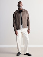 Brown Signature Moon's British Wool Dogtooth Shacket - Image 2 of 16