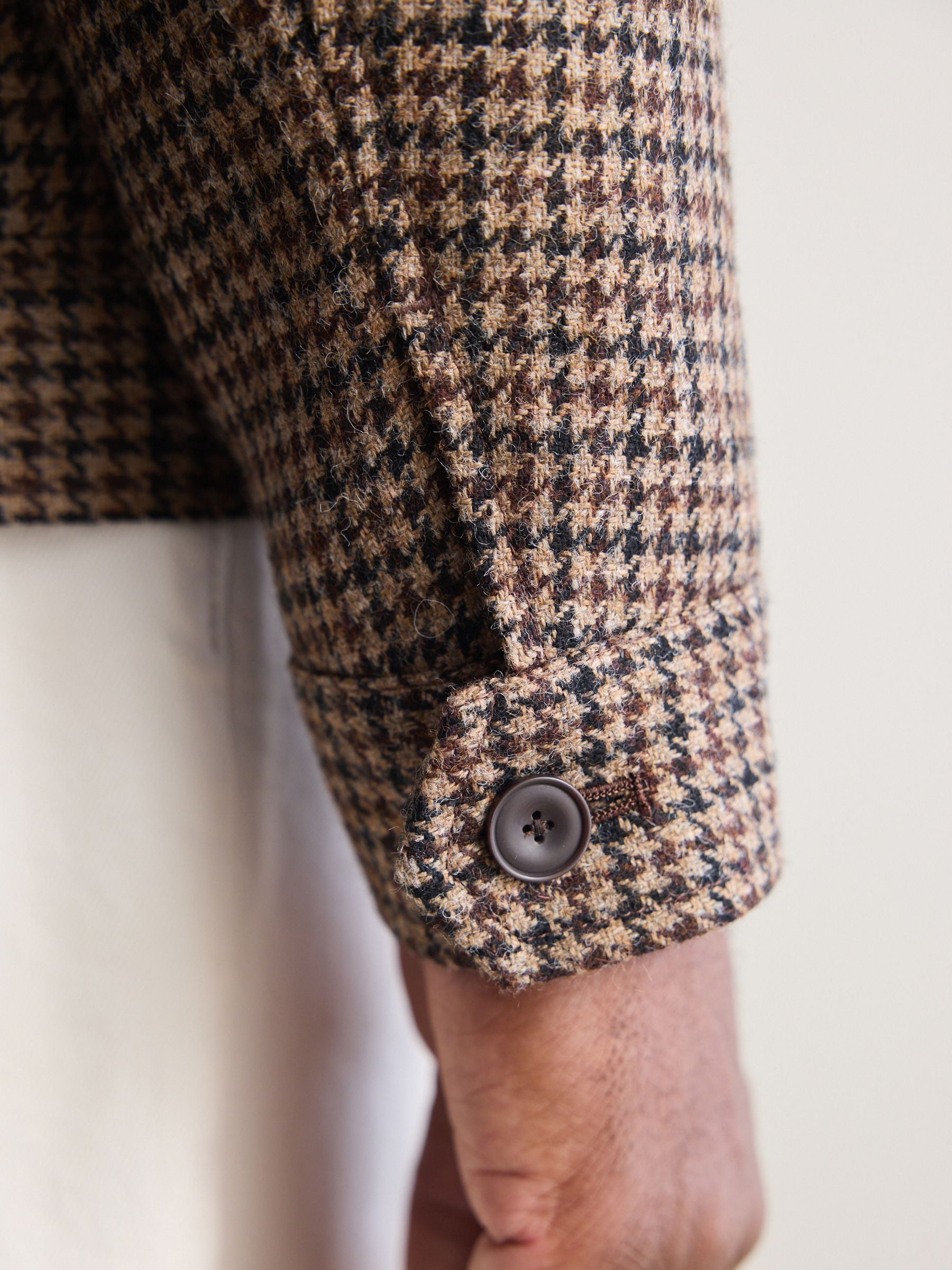Buy Brown Signature Moon's British Wool Dogtooth Jacket from Next