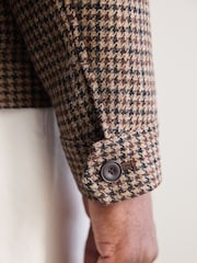 Brown Signature Moon's British Wool Dogtooth Shacket - Image 6 of 16