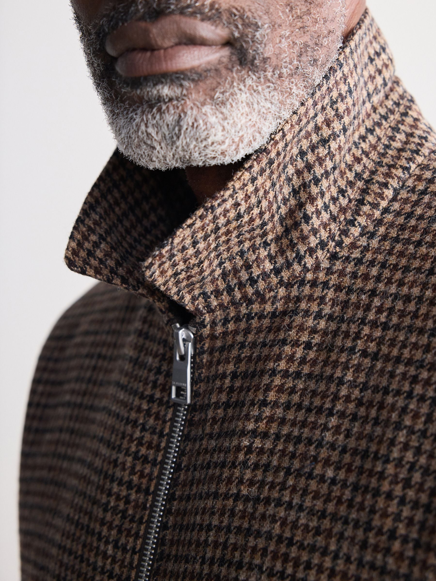 Buy Brown Signature Moon's British Wool Dogtooth Jacket from Next
