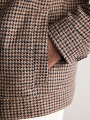 Brown Signature Moon's British Wool Dogtooth Shacket - Image 8 of 16