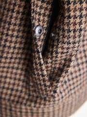 Brown Signature Moon's British Wool Dogtooth Shacket - Image 9 of 16