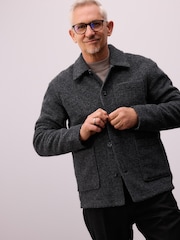 Grey Borg Shacket with Wool - Image 1 of 8